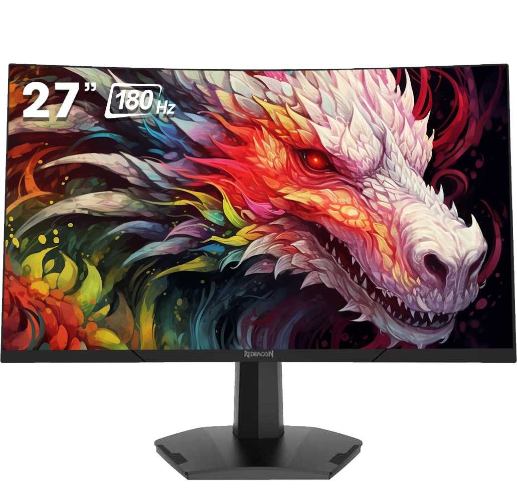 Ecran Gamer - REDRAGON AMBER II 27" 180Hz,1Ms, FREE SYNC-VA LED CURVED