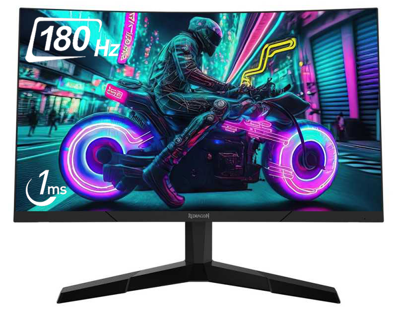 Ecran Gamer - REDRAGON PEARL II 23.6" 180Hz-FREE SYNC, VA LED CURVED